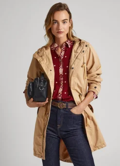 Women Pepe Jeans Hooded Cotton Parka