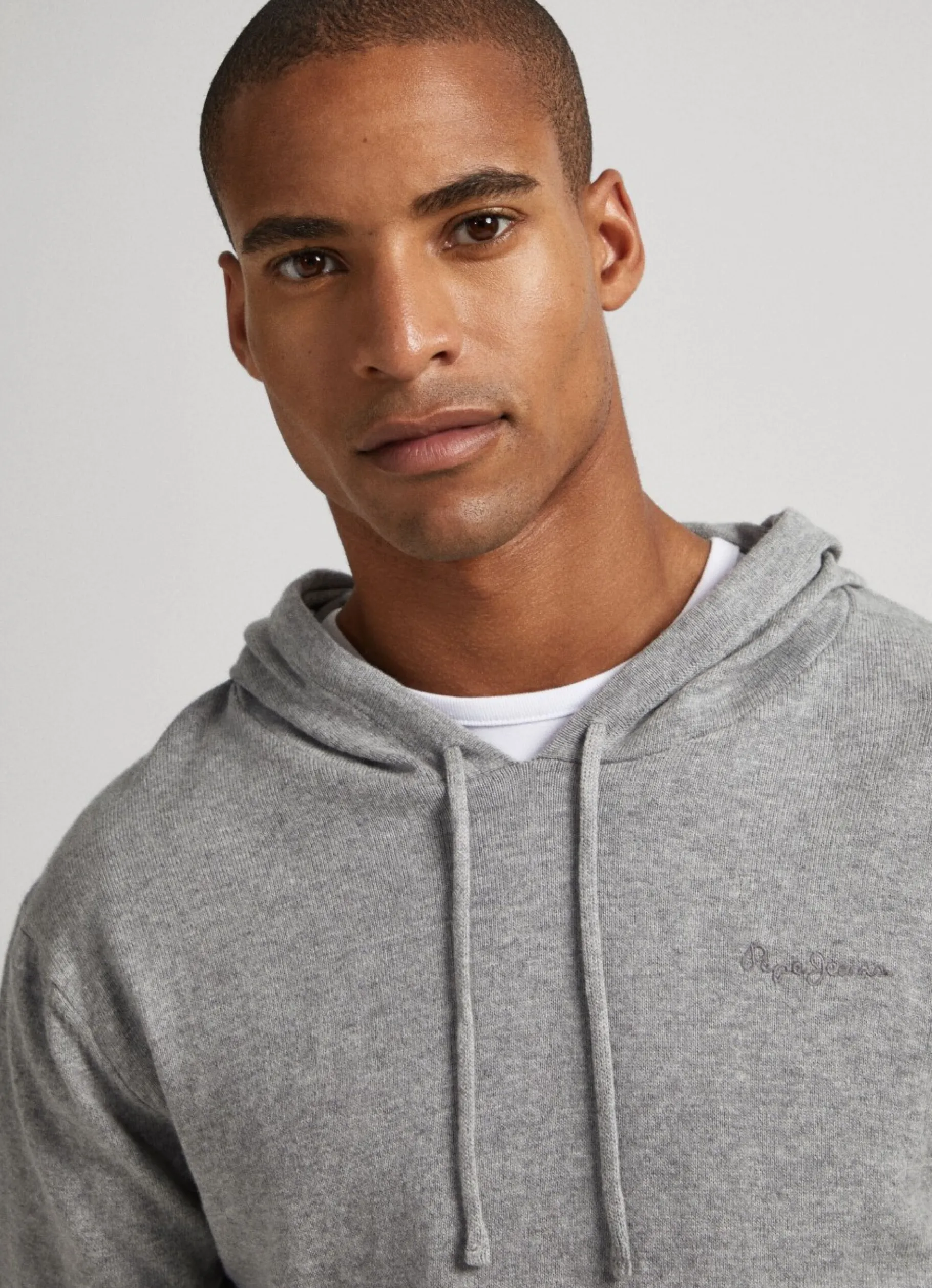 Men Pepe Jeans Hooded Cotton Sweatshirt