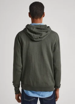 Men Pepe Jeans Hooded Cotton Sweatshirt