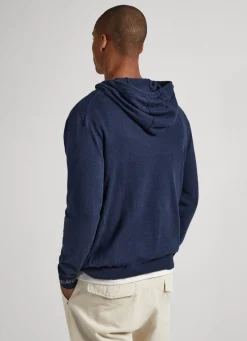 Men Pepe Jeans Hooded Cotton Sweatshirt