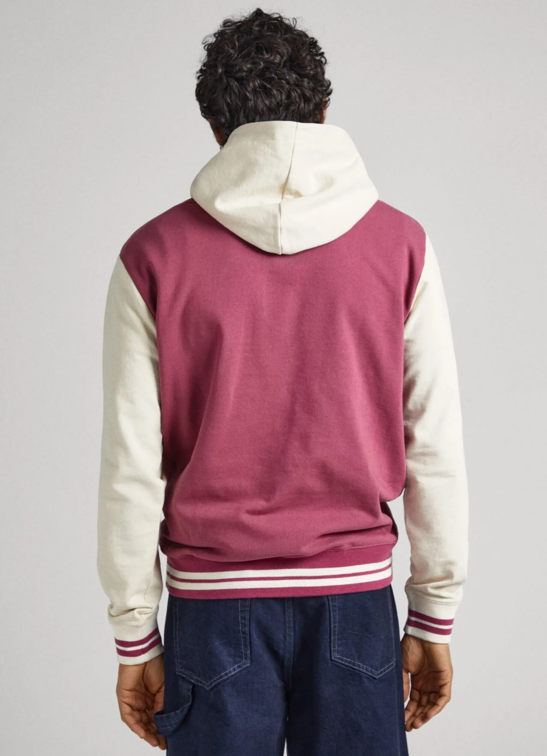 Men Pepe Jeans Hooded Cotton Sweatshirt