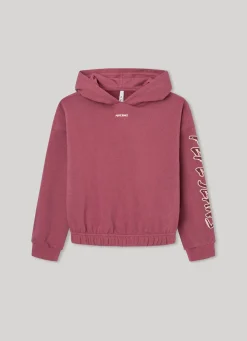Girl Pepe Jeans Hooded Cotton Sweatshirt