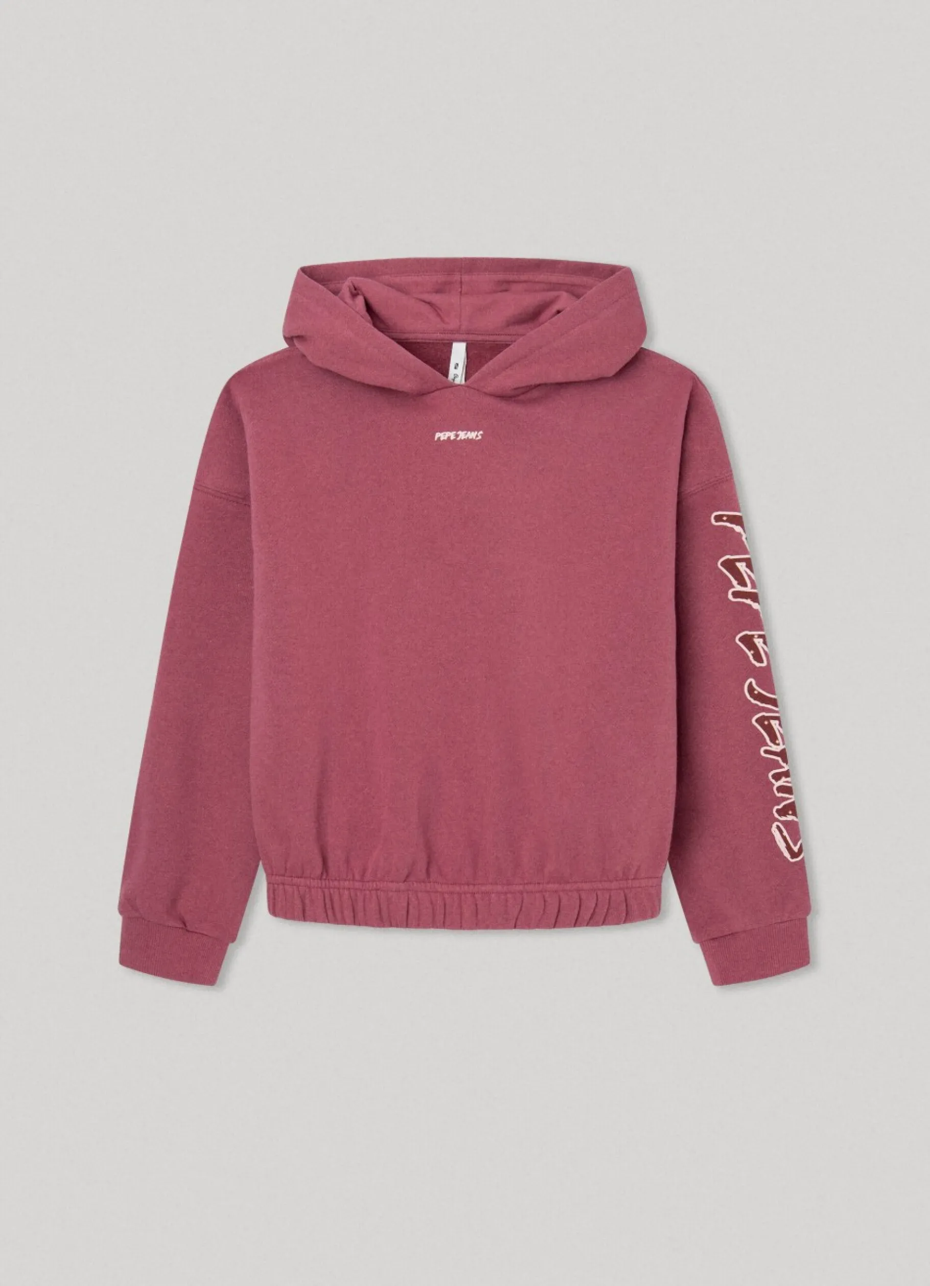 Girl Pepe Jeans Hooded Cotton Sweatshirt