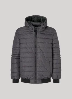 Men Pepe Jeans Hooded Marl Puffer Jacket