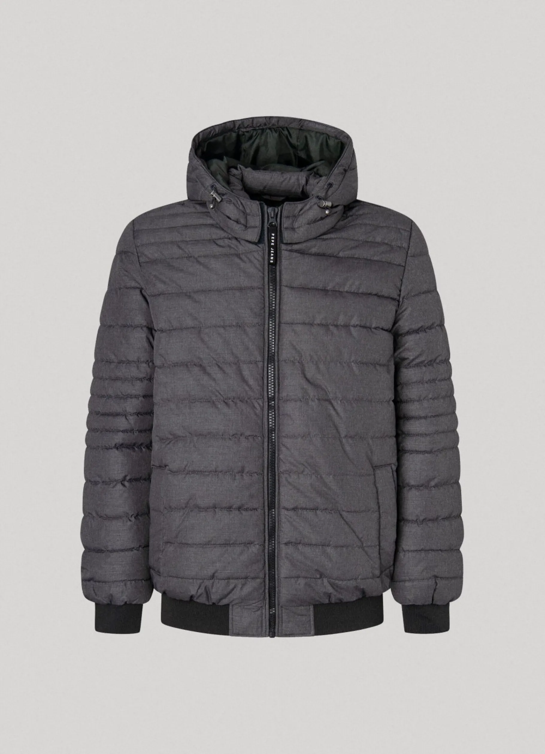 Men Pepe Jeans Hooded Marl Puffer Jacket