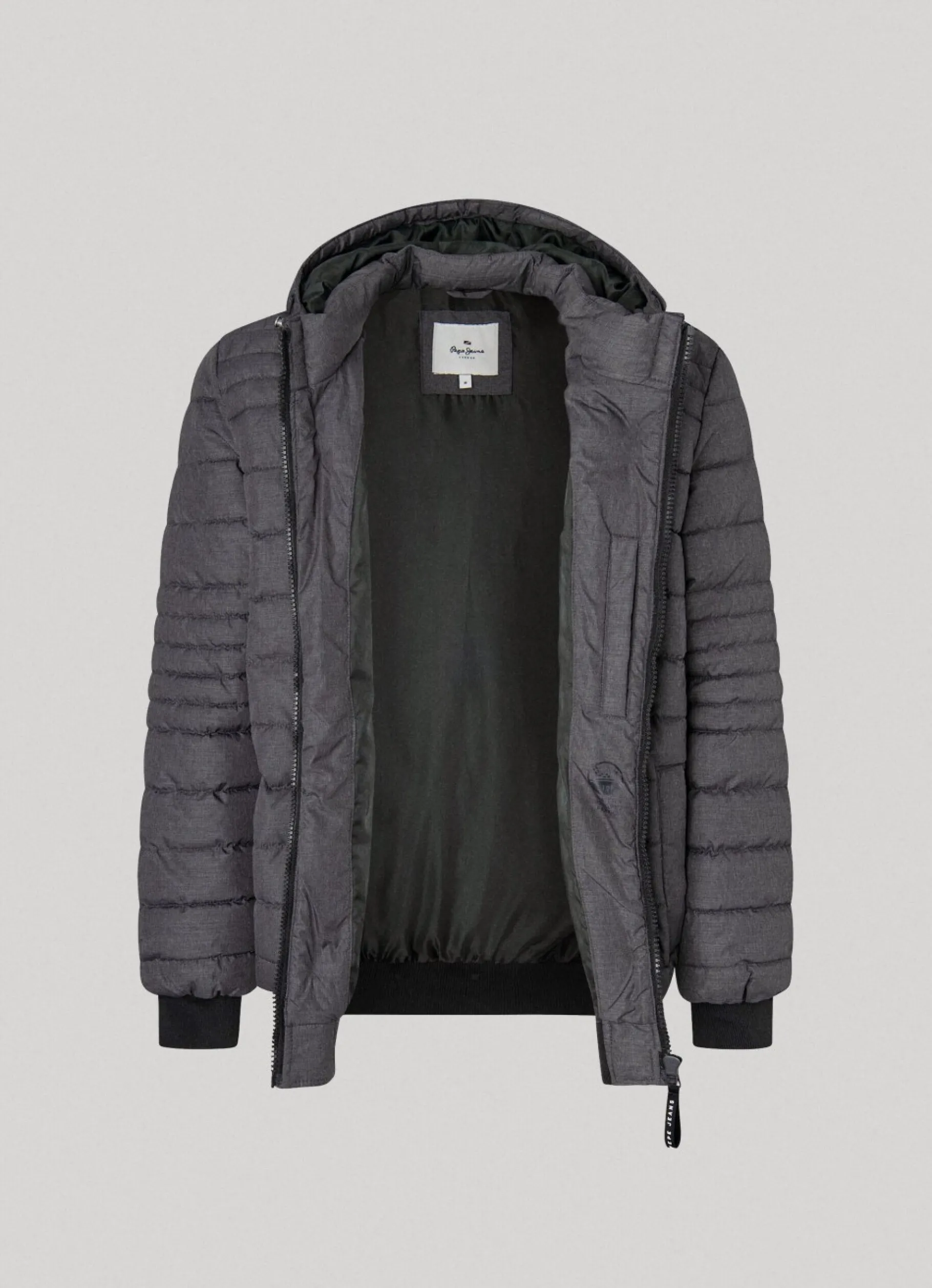 Men Pepe Jeans Hooded Marl Puffer Jacket