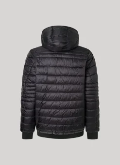 Men Pepe Jeans Hooded Nylon Puffer Jacket