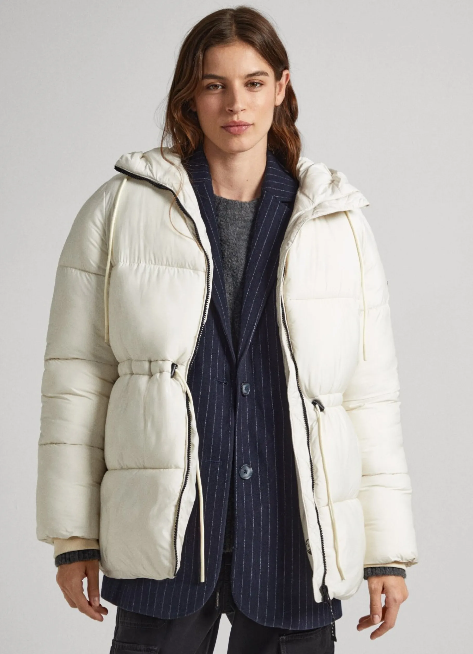 Women Pepe Jeans Hooded Puffer Jacket
