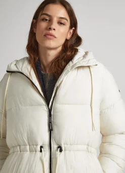 Women Pepe Jeans Hooded Puffer Jacket