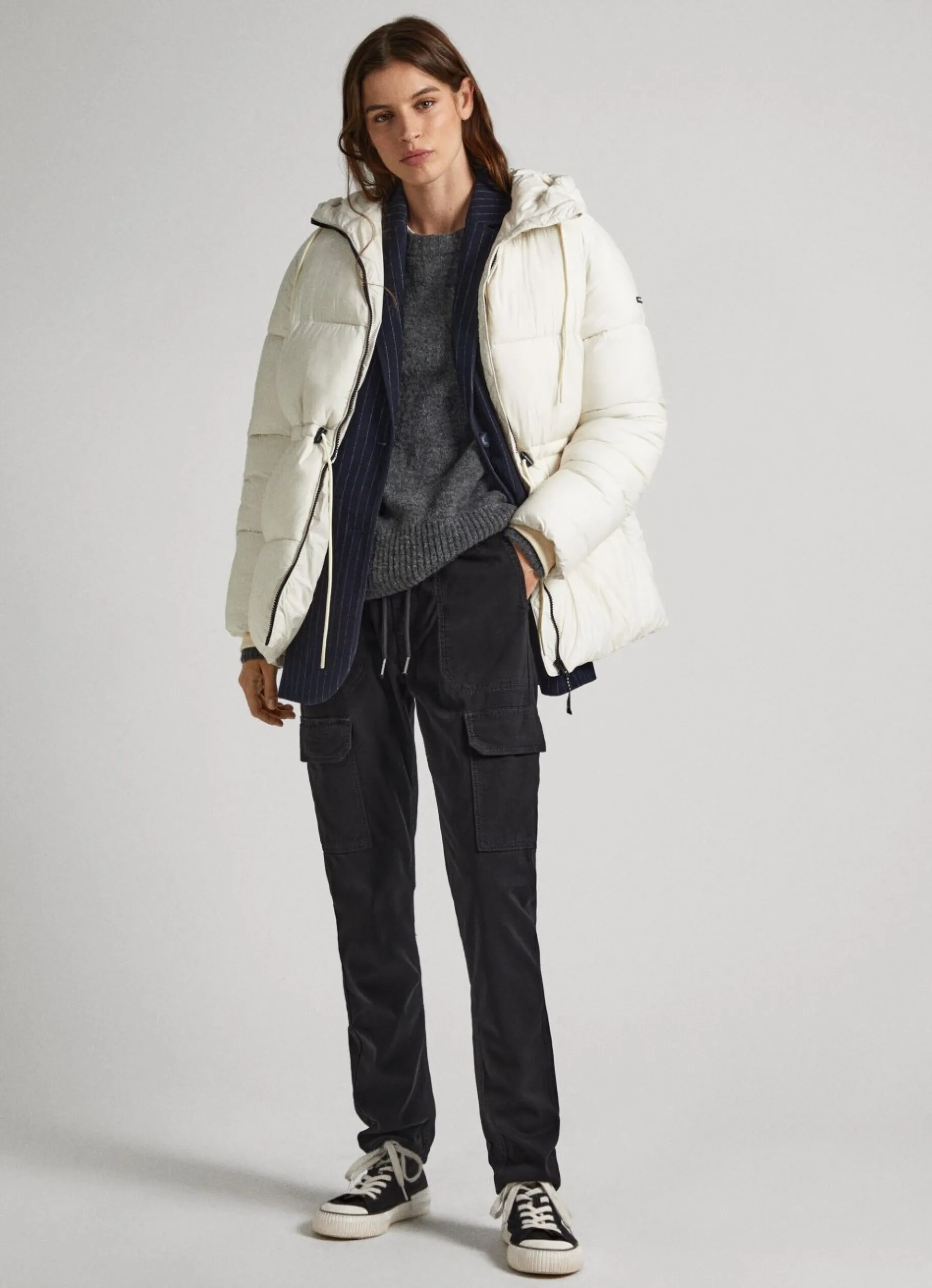 Women Pepe Jeans Hooded Puffer Jacket