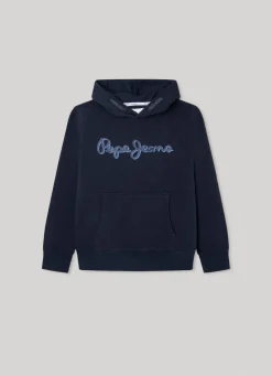 Boy Pepe Jeans Hoodie With 3D- Effect Logo