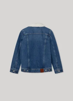 Boy Pepe Jeans Jacket W/ Sheepskin Lining