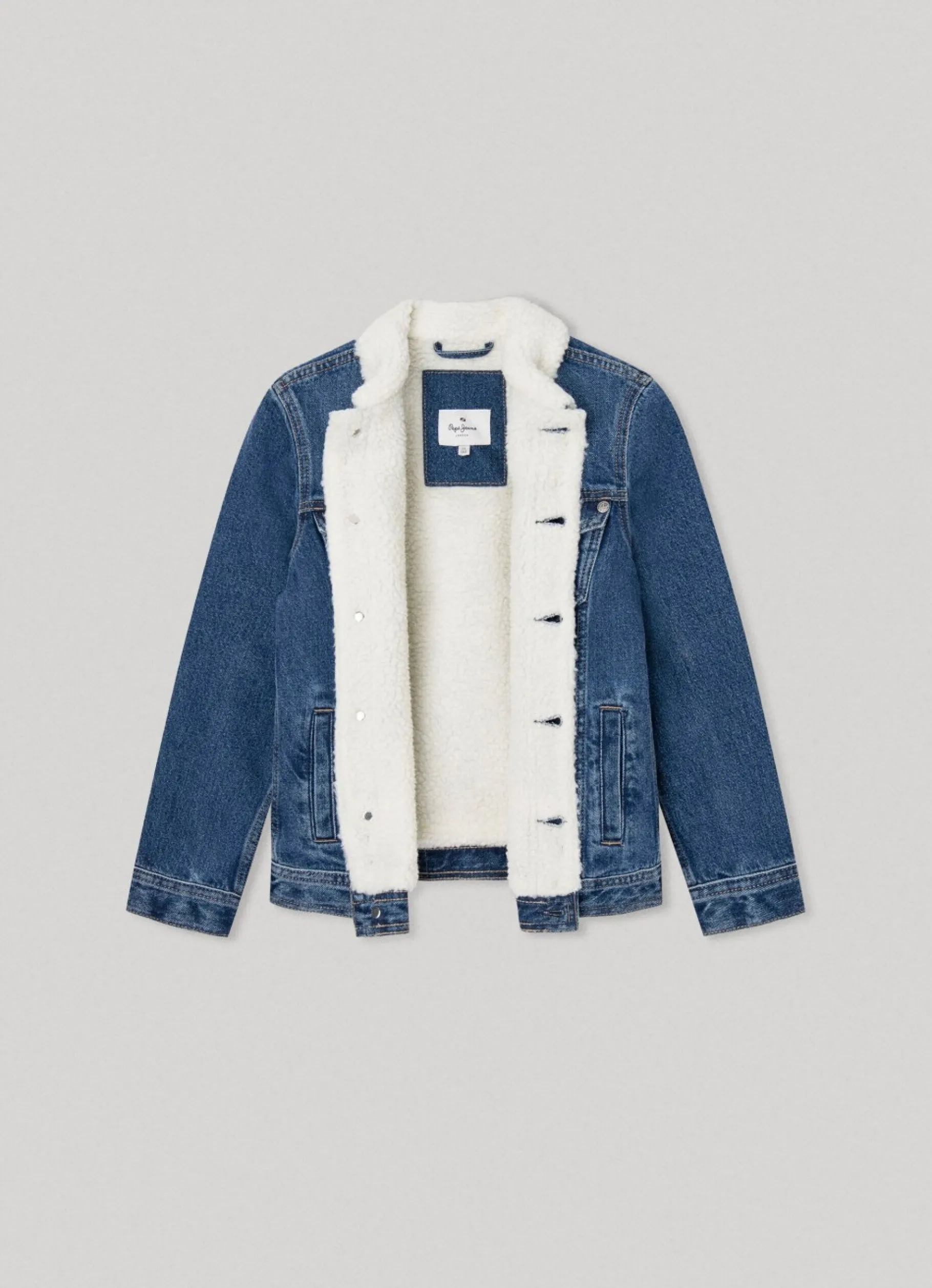 Boy Pepe Jeans Jacket W/ Sheepskin Lining
