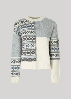 Women Pepe Jeans Jacquard Patchwork Knit