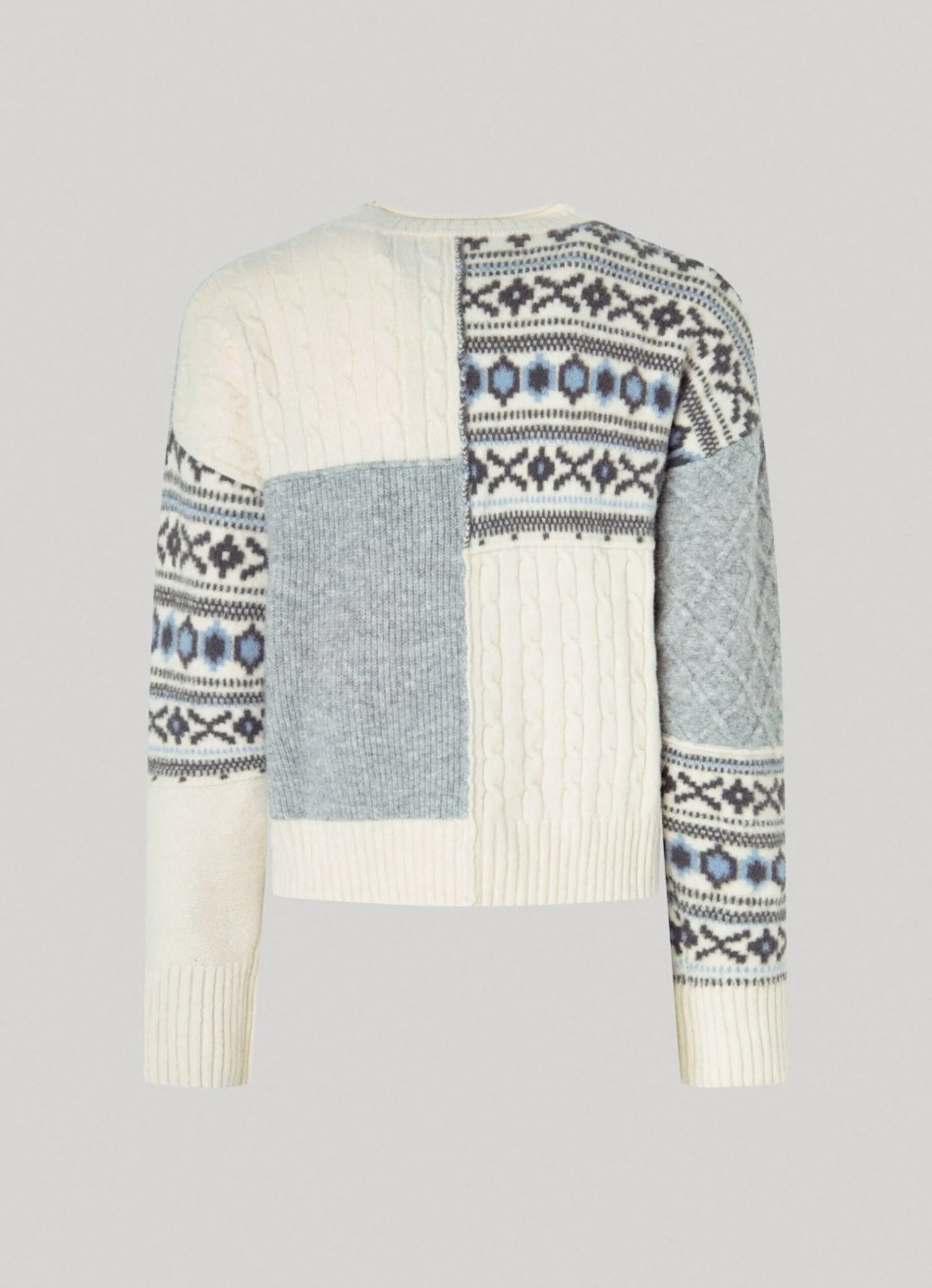 Women Pepe Jeans Jacquard Patchwork Knit