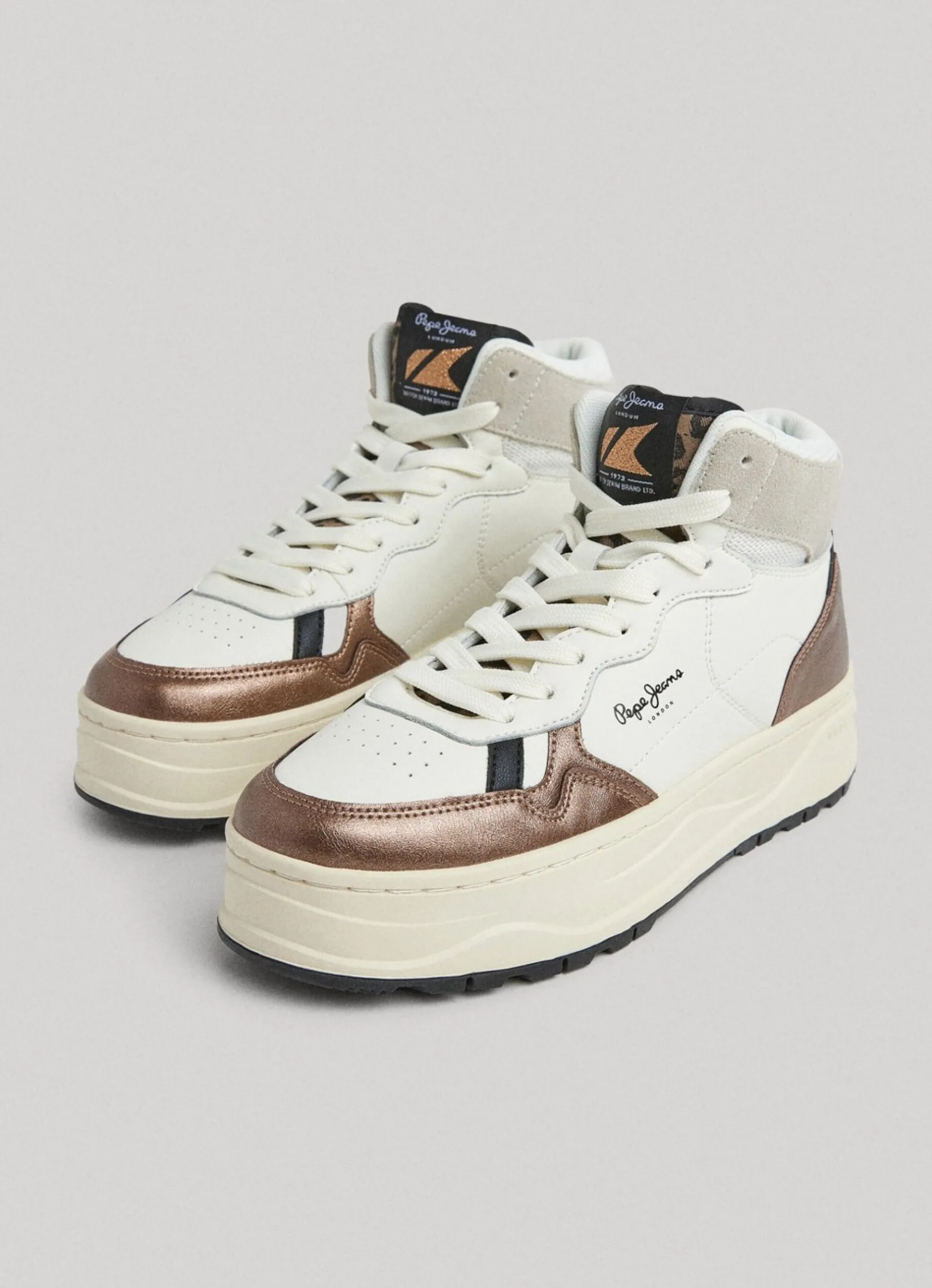 Women Pepe Jeans Kore Basket Leather Trainers