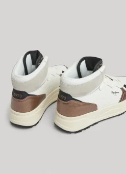 Women Pepe Jeans Kore Basket Leather Trainers