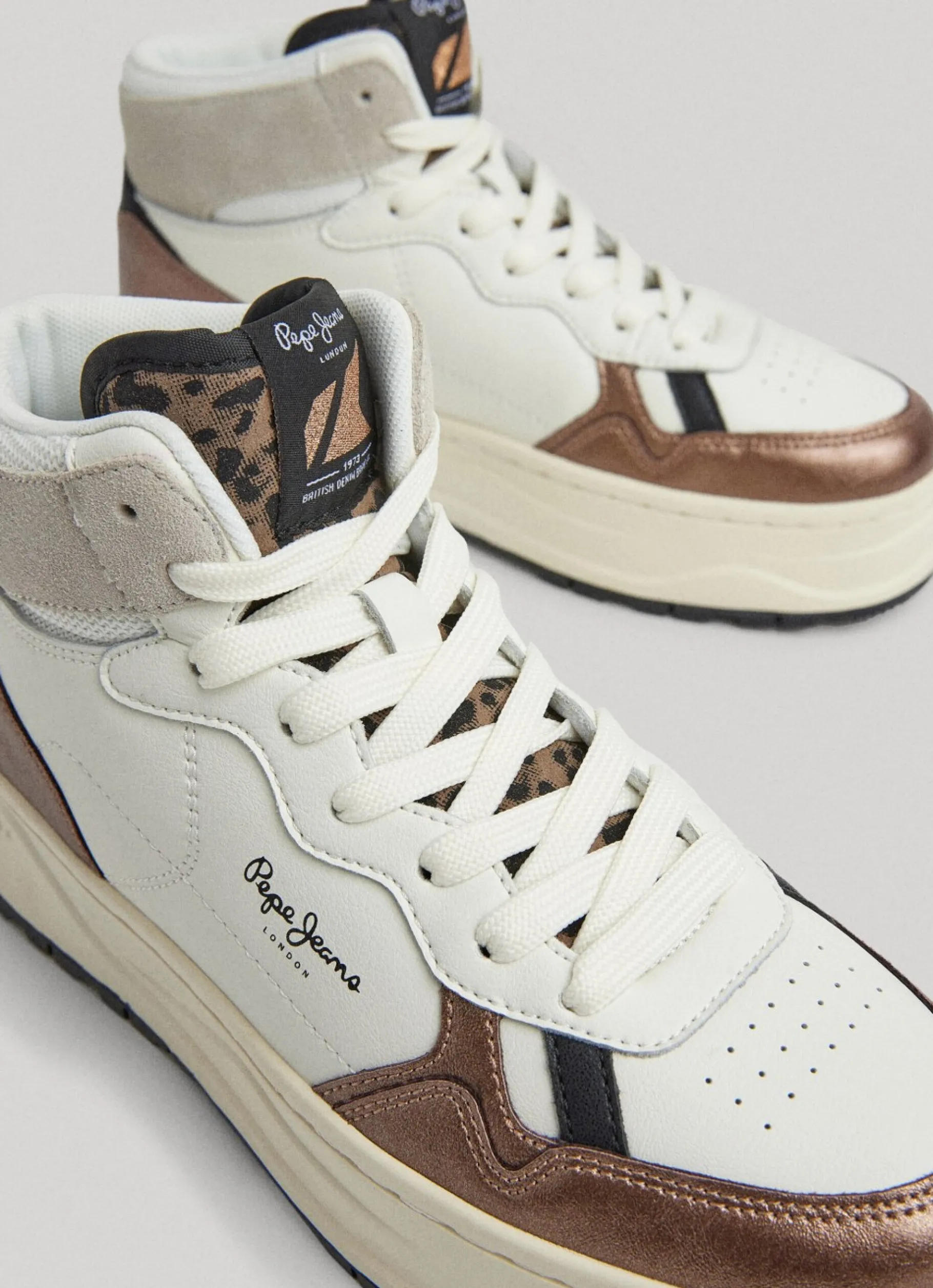 Women Pepe Jeans Kore Basket Leather Trainers