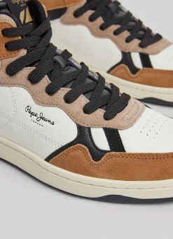 Men Pepe Jeans Kore Basket Retro Trainers
