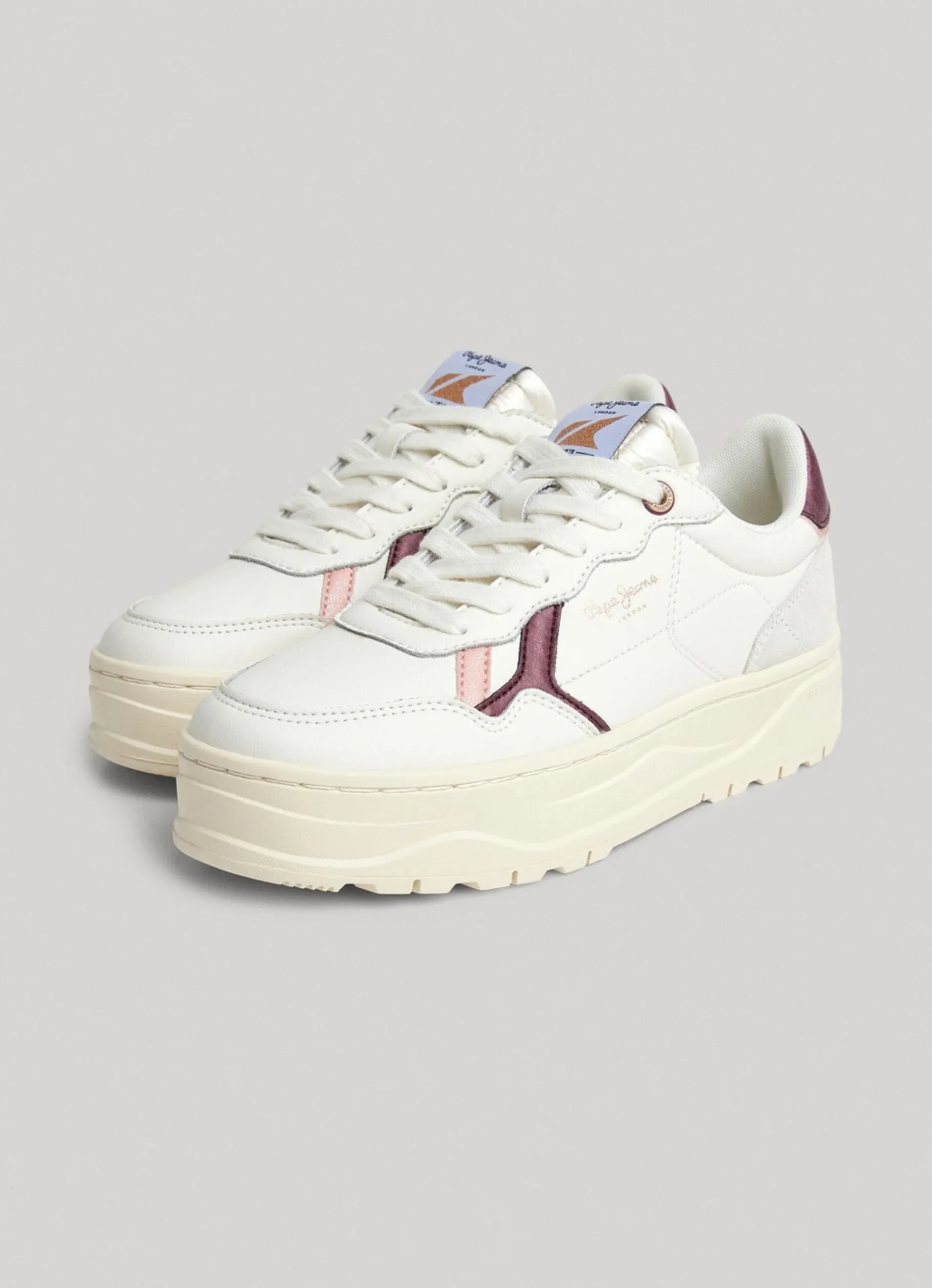 Women Pepe Jeans Kore Poppy Leather Trainers