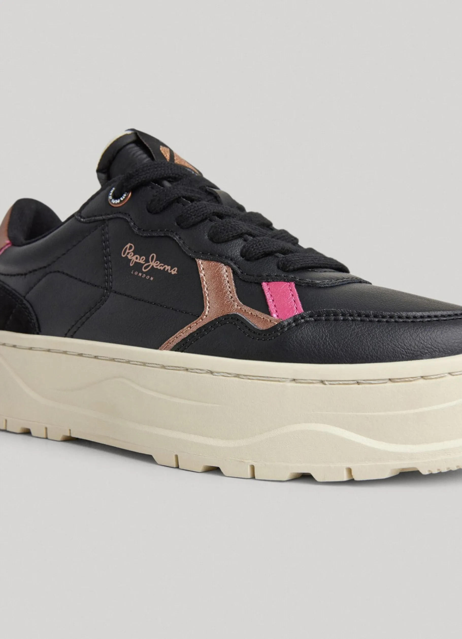 Women Pepe Jeans Kore Poppy Leather Trainers