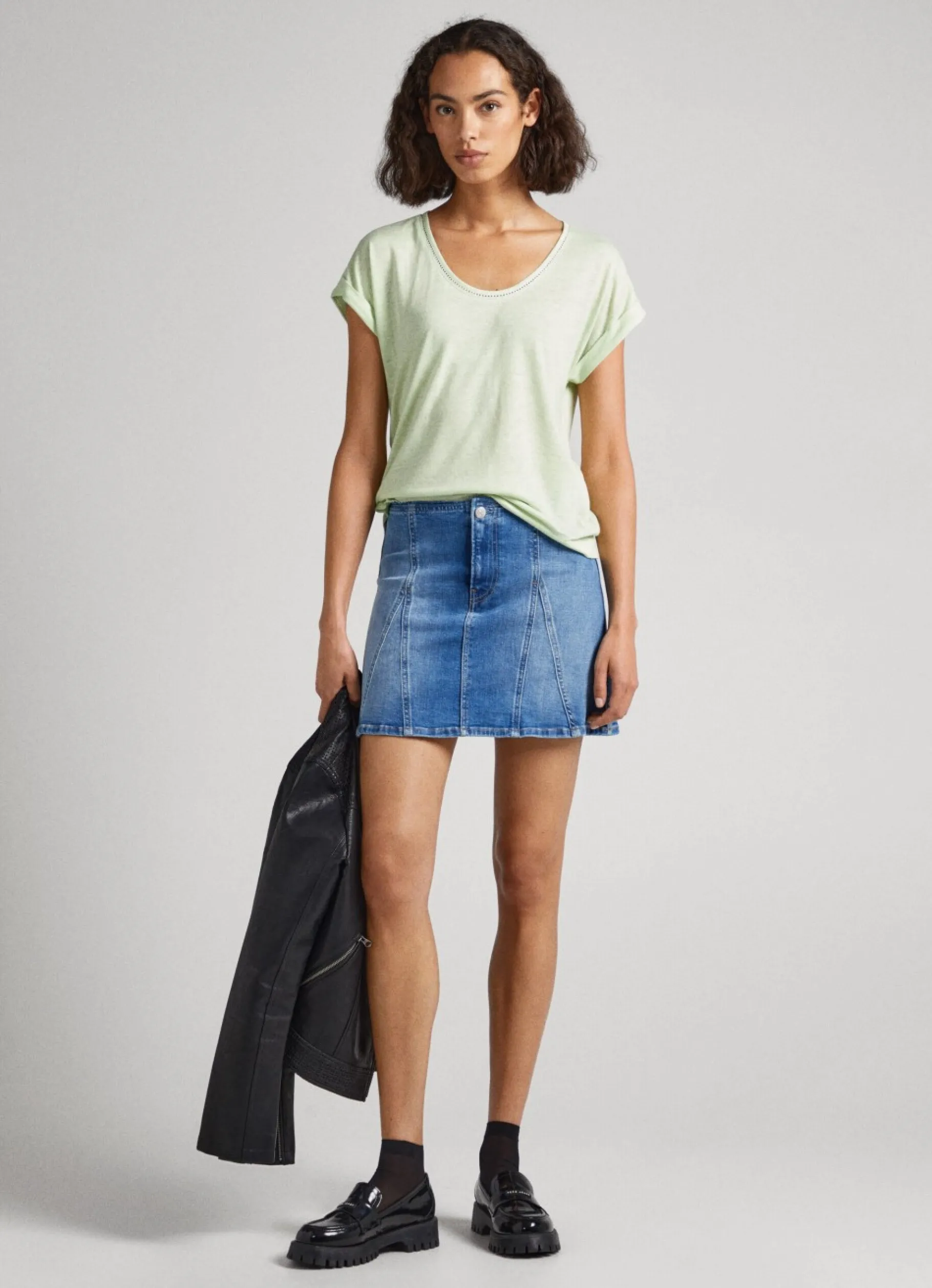 Women Pepe Jeans Lace Detail T-Shirt