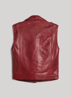 Women Pepe Jeans Lamb Leather Vest