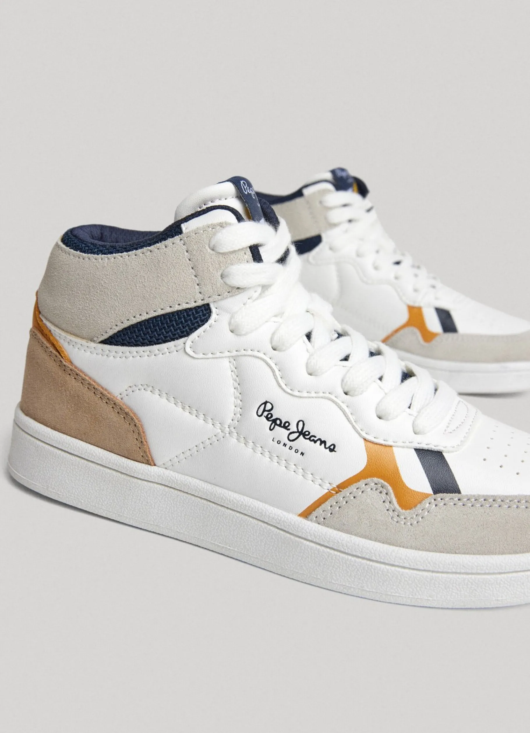 Boy Pepe Jeans Leather Player Britboot Trainers