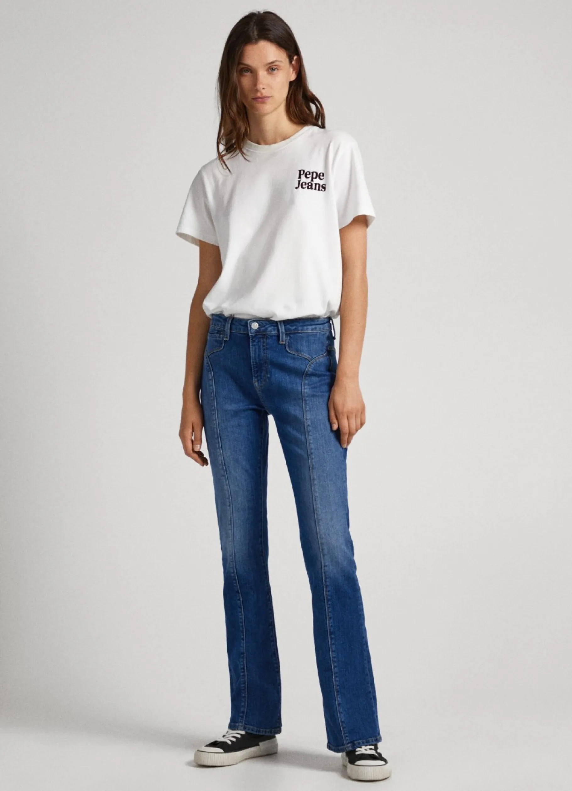 Women Pepe Jeans Lennox Flare Fit Mid-Rise Jeans