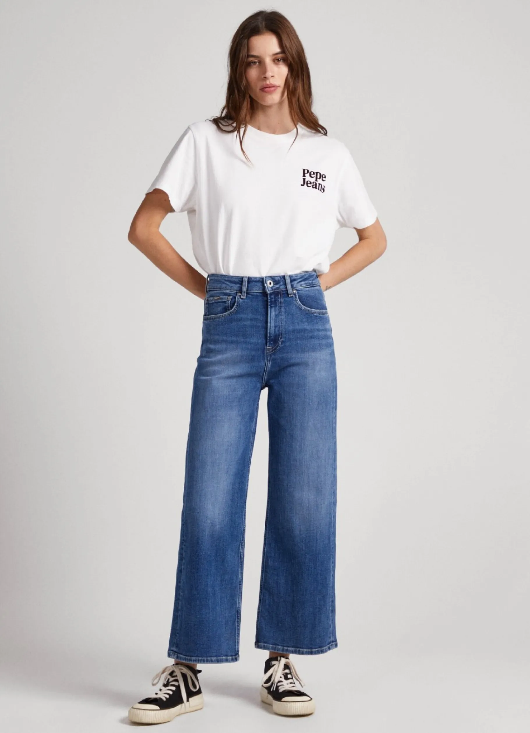 Women Pepe Jeans Lexa Sky Wide Leg High-Rise Jeans