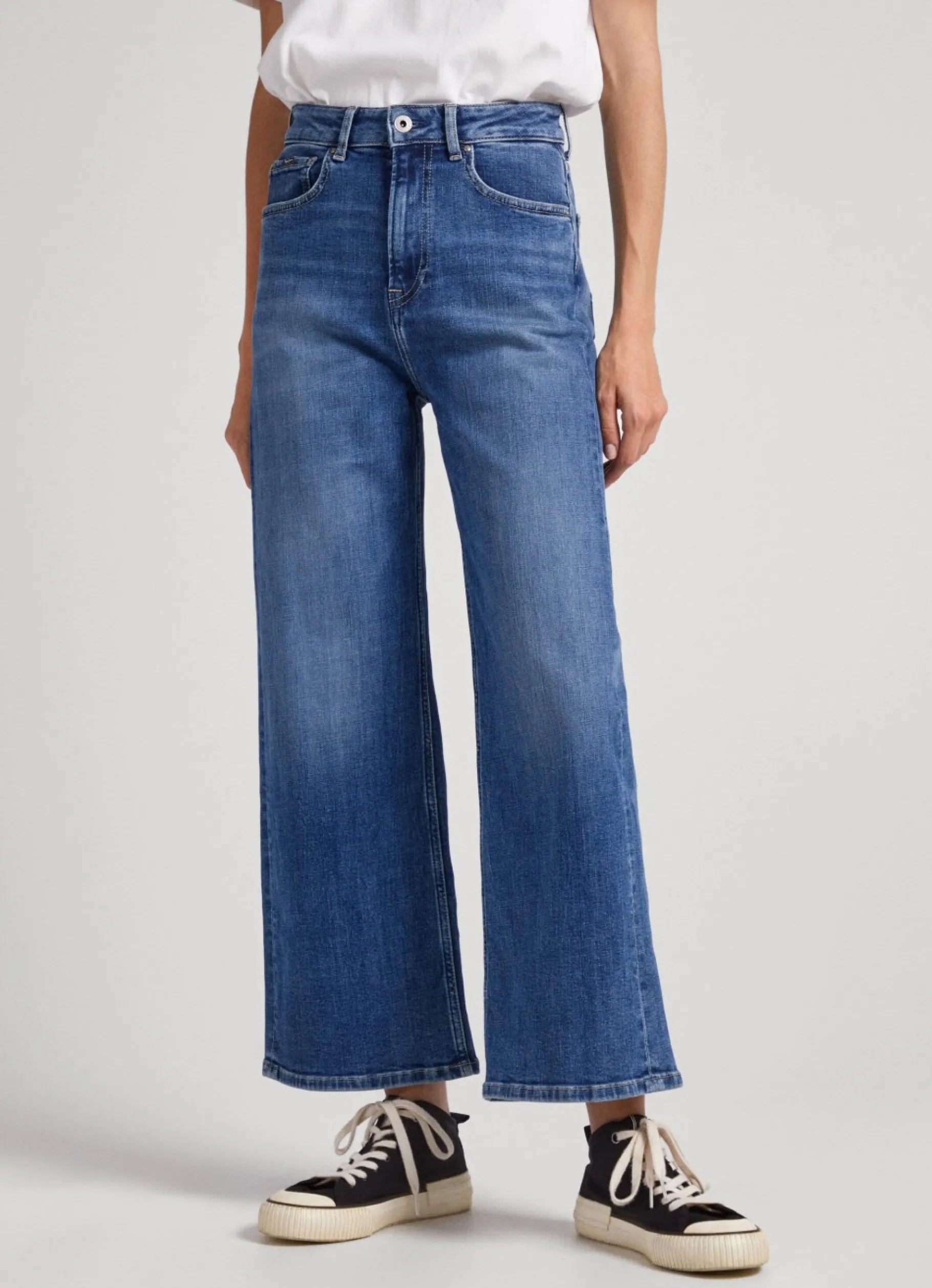 Women Pepe Jeans Lexa Sky Wide Leg High-Rise Jeans