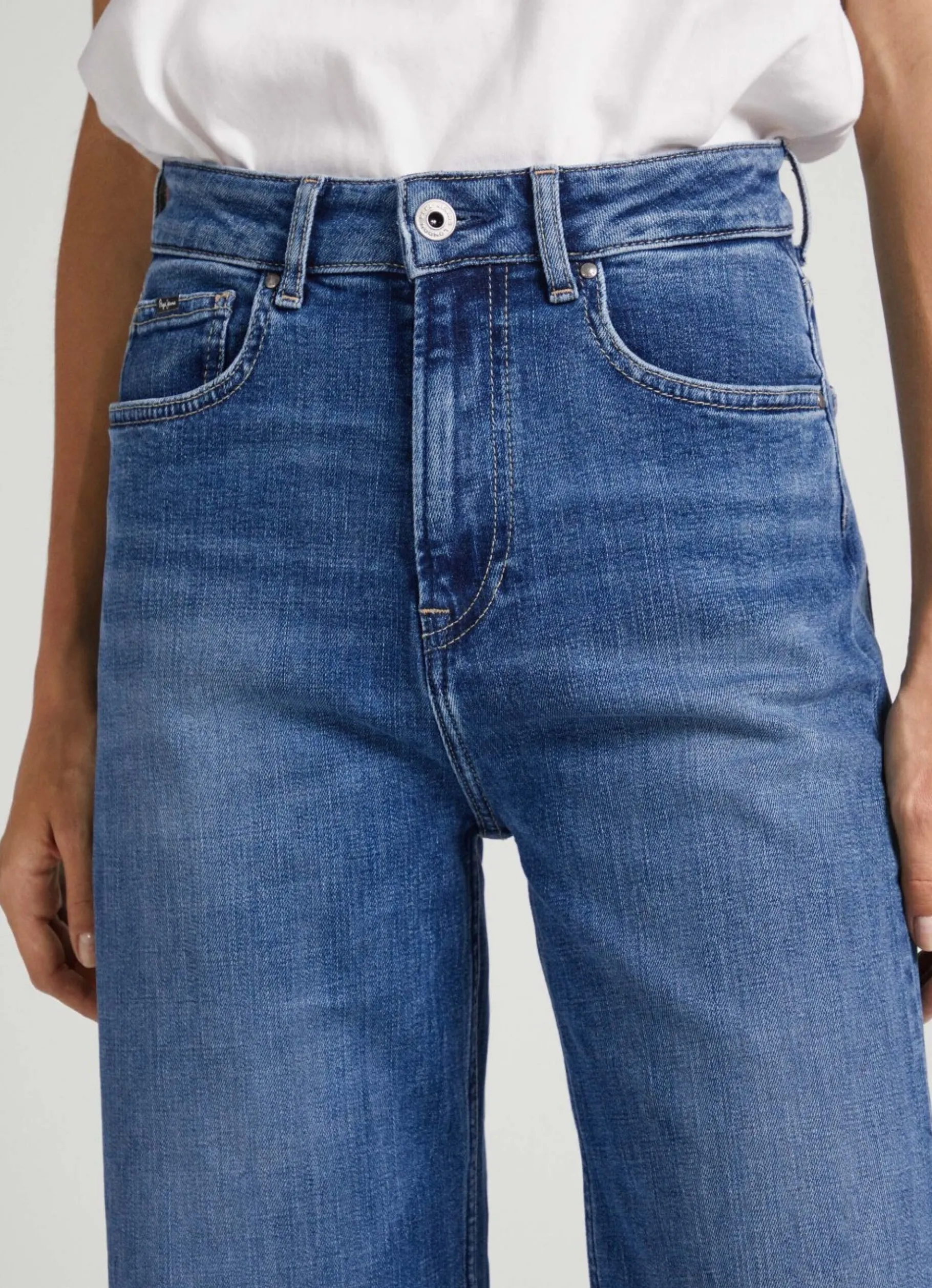 Women Pepe Jeans Lexa Sky Wide Leg High-Rise Jeans