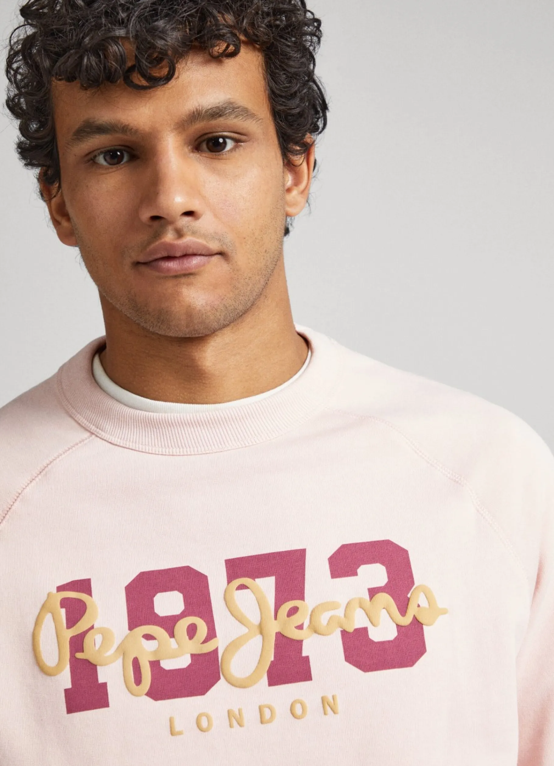 Men Pepe Jeans Logo Print Cotton Sweatshirt