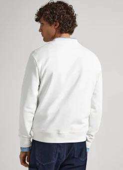 Men Pepe Jeans Logo Print Cotton Sweatshirt