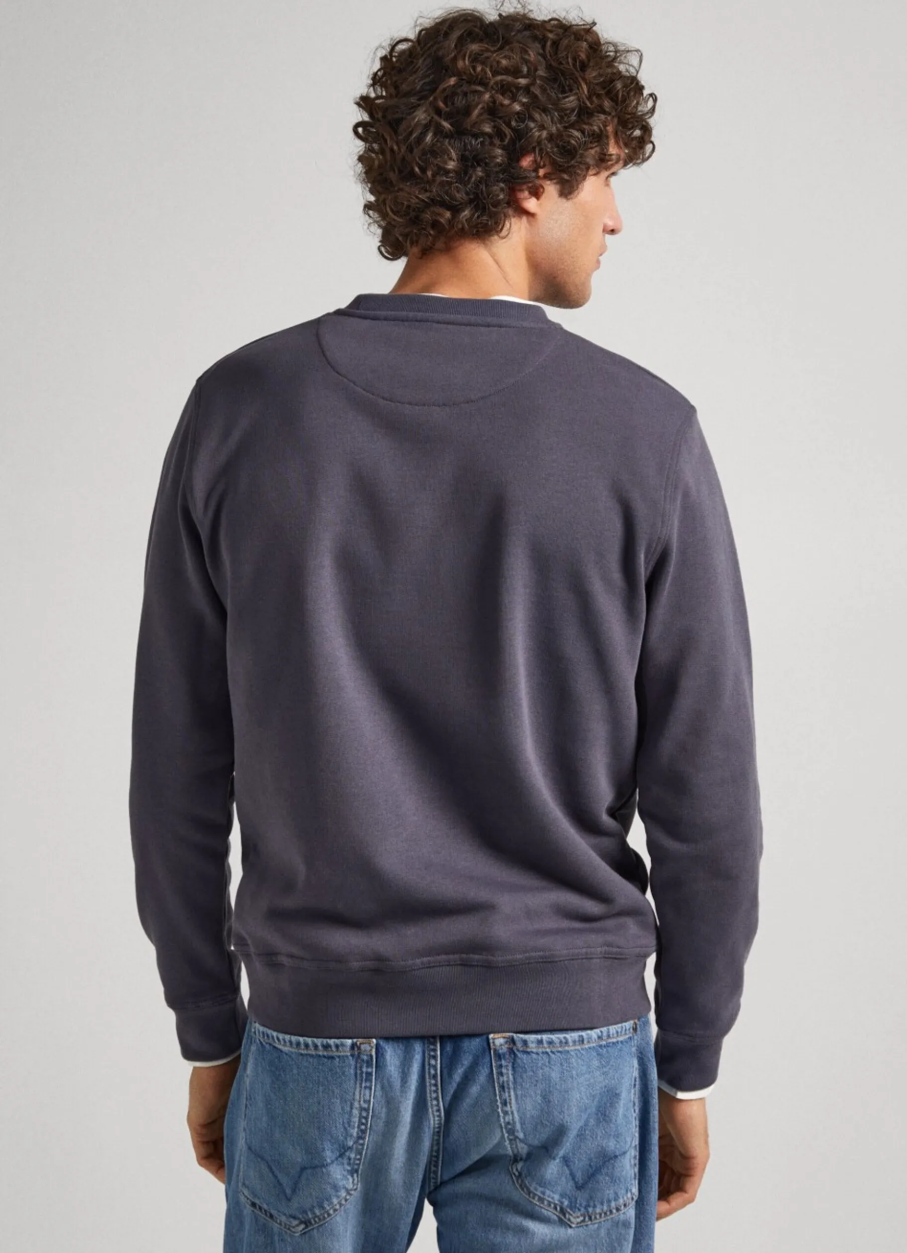 Men Pepe Jeans Logo Print Cotton Sweatshirt
