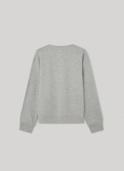Girl Pepe Jeans Logo Print Cotton Sweatshirt
