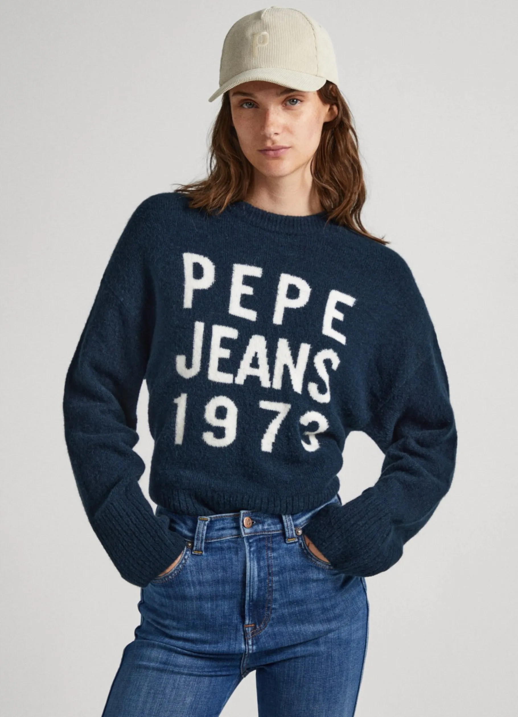 Women Pepe Jeans Logo Print Knit