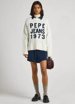 Women Pepe Jeans Logo Print Knit