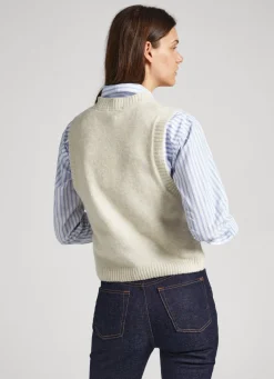 Women Pepe Jeans Logo Print Knit Vest