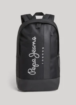 Men Pepe Jeans Logo Print Travel Backpack