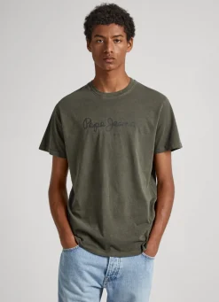Men Pepe Jeans Logo Print T-Shirt