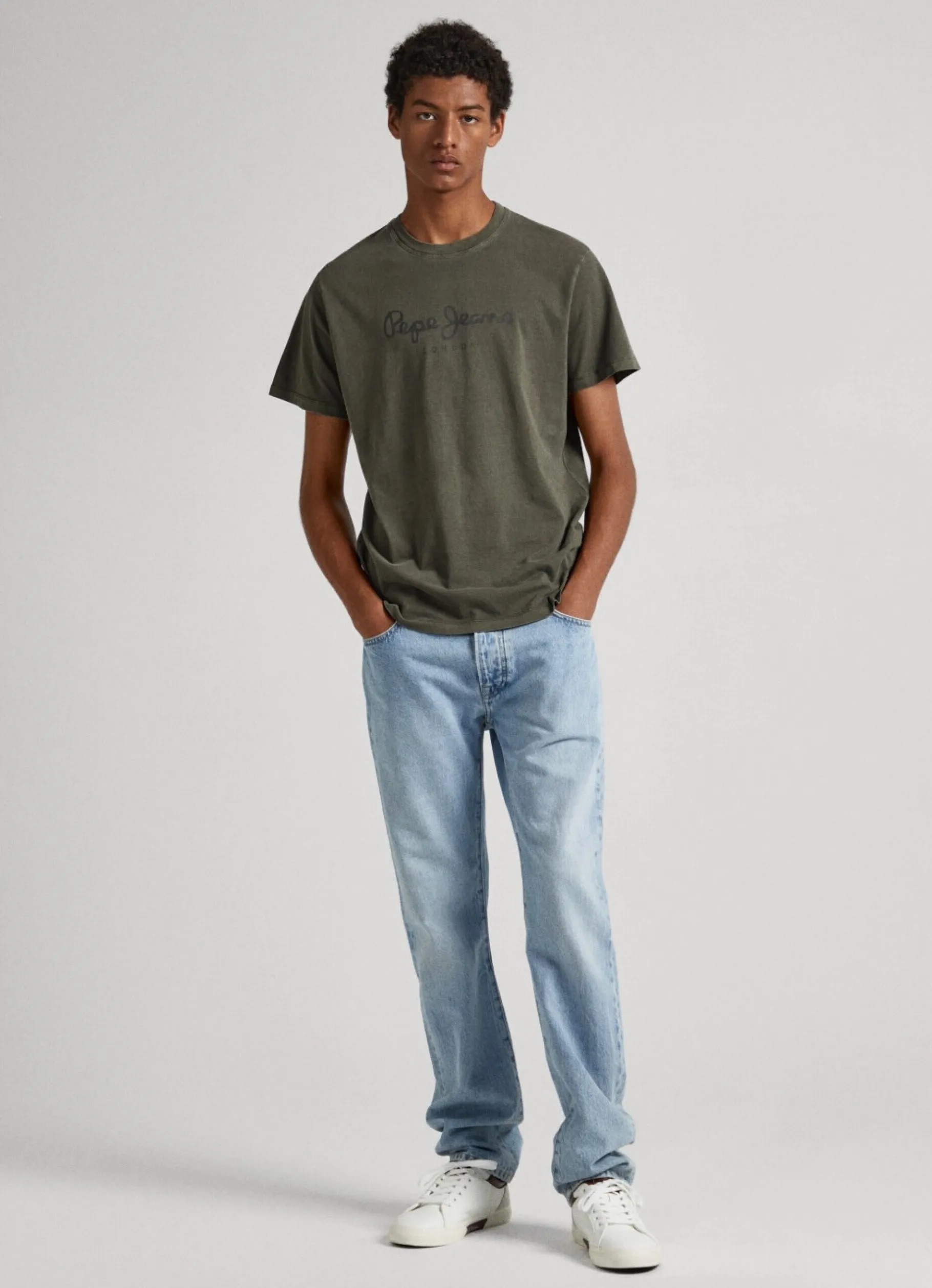 Men Pepe Jeans Logo Print T-Shirt