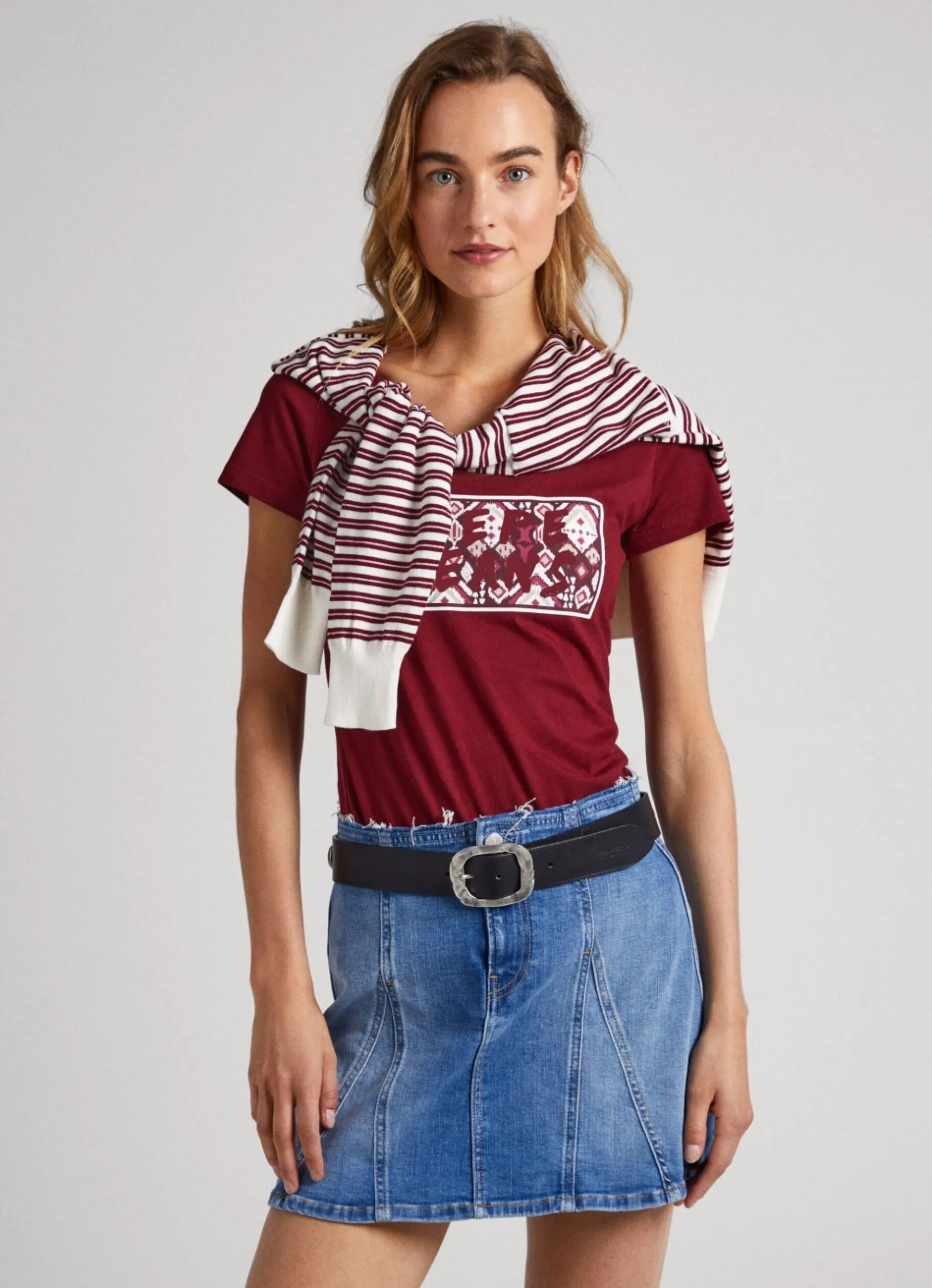 Women Pepe Jeans Logo Print T-Shirt