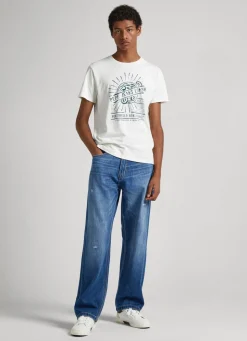 Men Pepe Jeans Logo Print T-Shirt