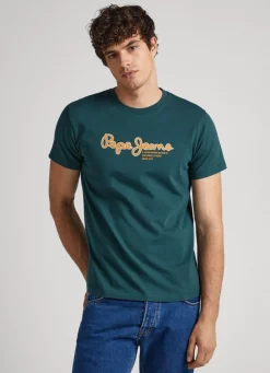 Men Pepe Jeans Logo Print T-Shirt