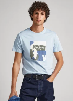 Men Pepe Jeans Logo Print T-Shirt