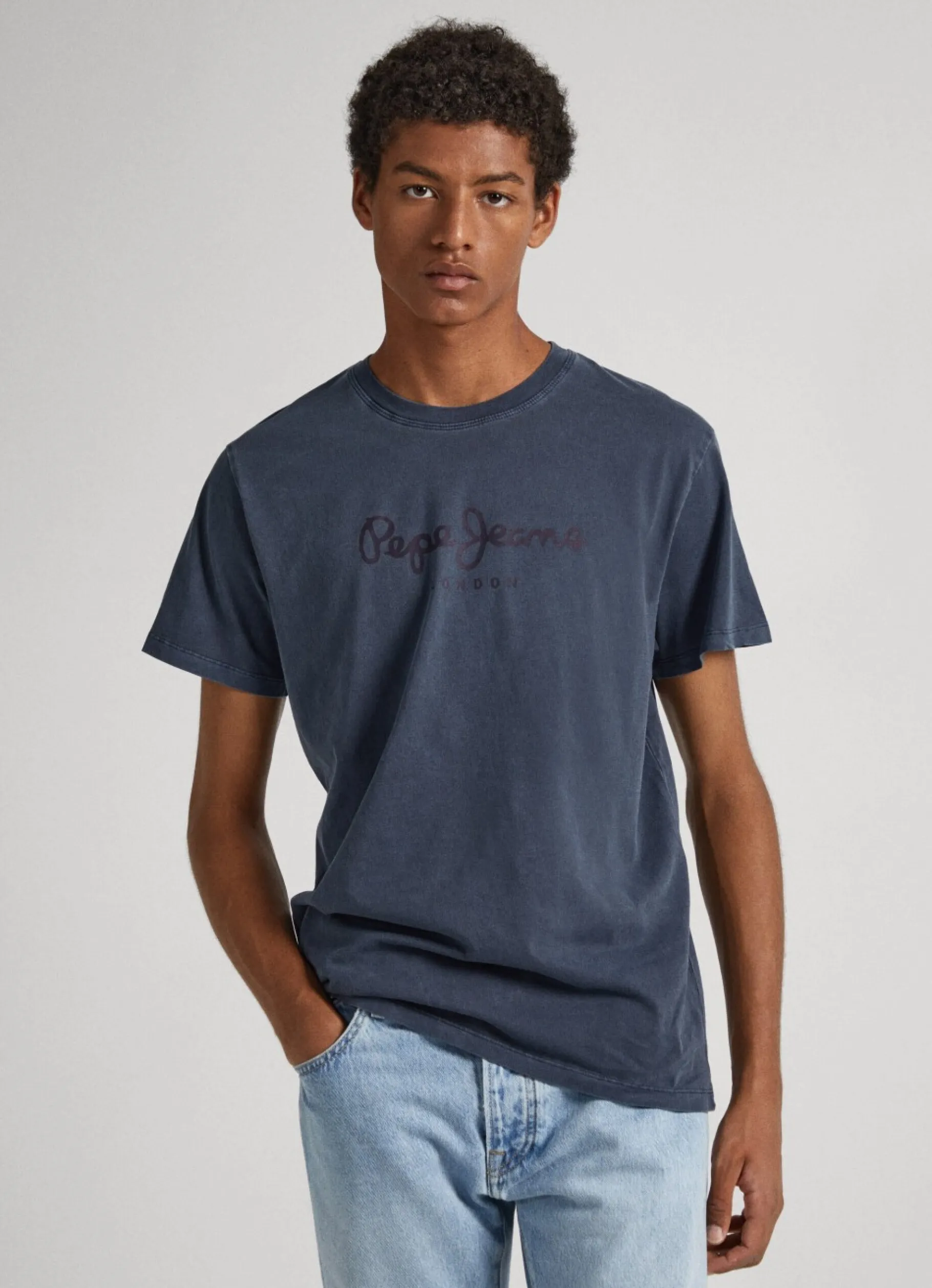 Men Pepe Jeans Logo Print T-Shirt