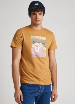 Men Pepe Jeans Logo Print T-Shirt