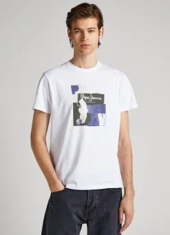 Men Pepe Jeans Logo Print T-Shirt