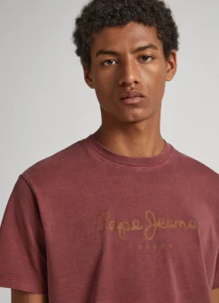 Men Pepe Jeans Logo Print T-Shirt